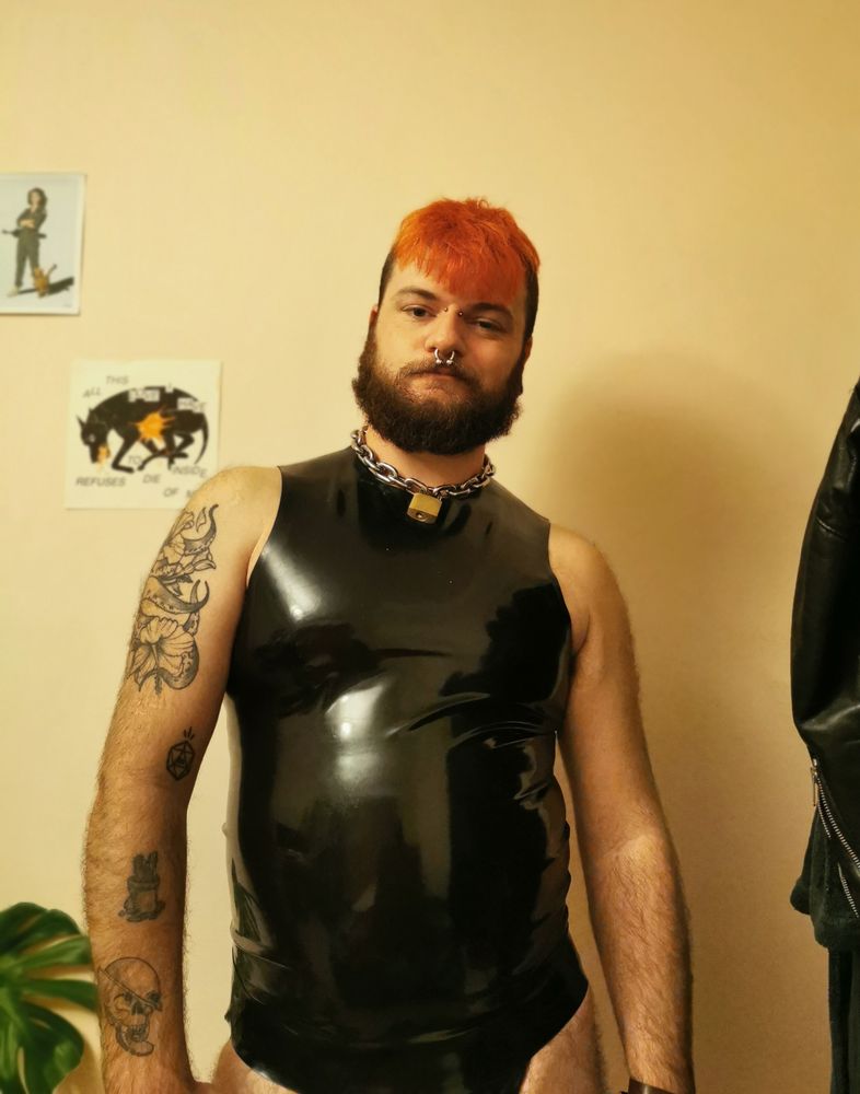 Me in a latex shirt