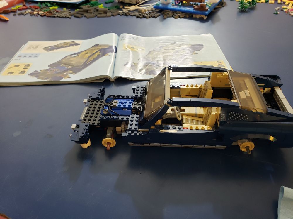 LEGO 67 Mustang mostly built. 