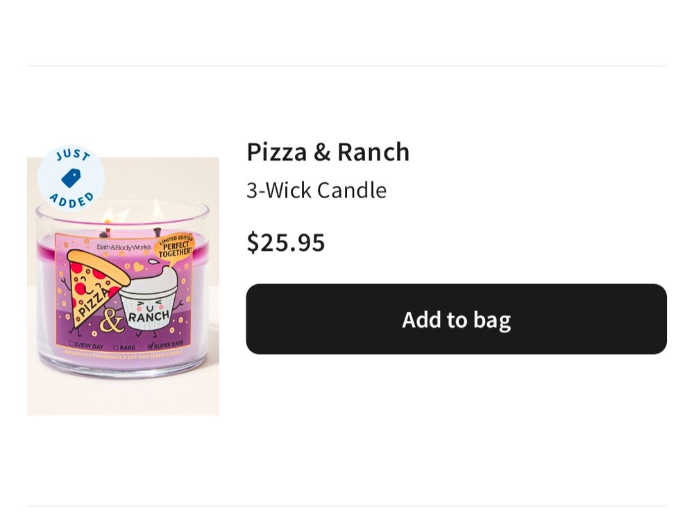 Pizza & Ranch candle