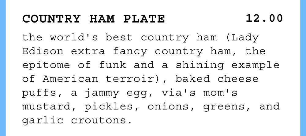 Molly's Rise and Shine Country Ham Plate