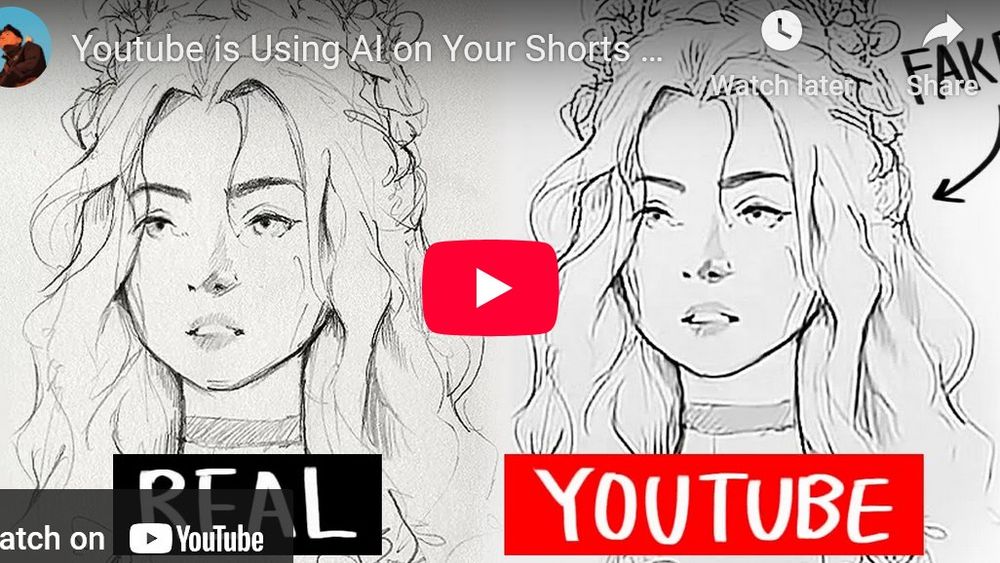 screenshot of video thumbnail comparing the original with the AI upscaled version