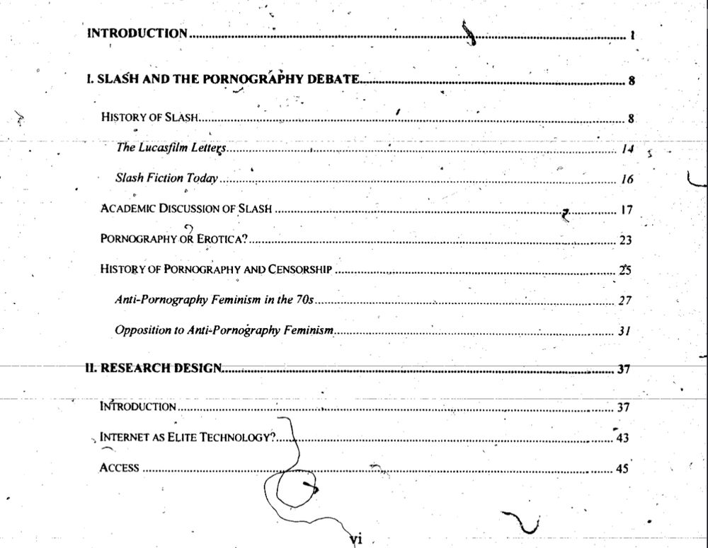 1. the slash and porn debate

