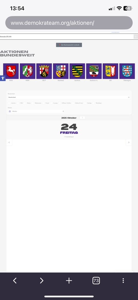 gleiche website auf opera(mobile version) erneut ein massives leeres feld
