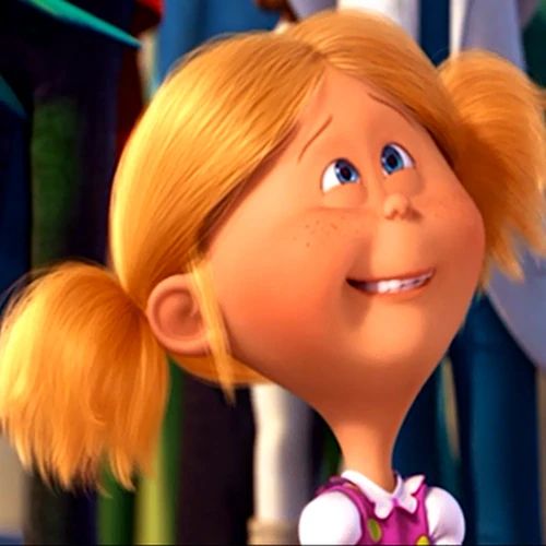 Marie, who is three, famous character from "The Lorax" movie animated by Illumination