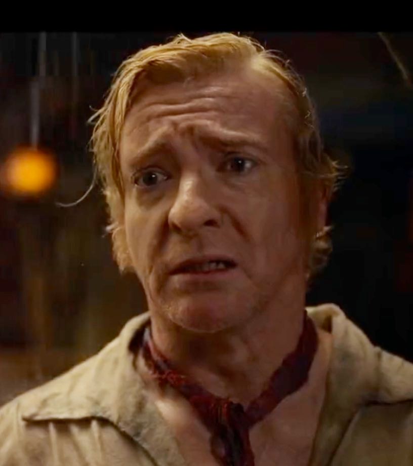 Soggy Stede with a distressed look on his face