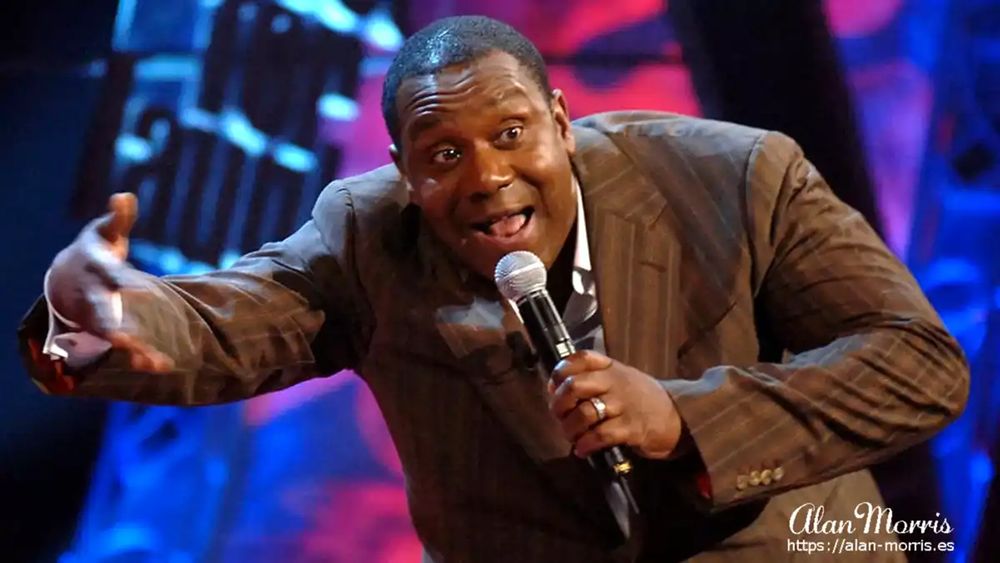 Lenny Henry on stage.