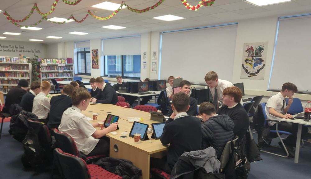 Young people at the Monday Study Cafe