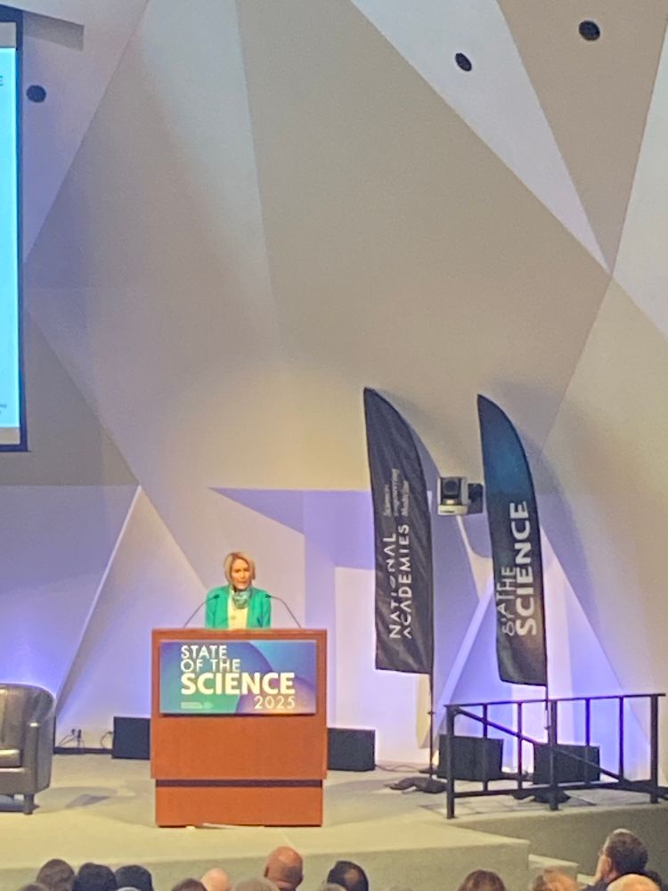 Photo by of Dr Marcia McNutt addressing the National Academy of Sciences 