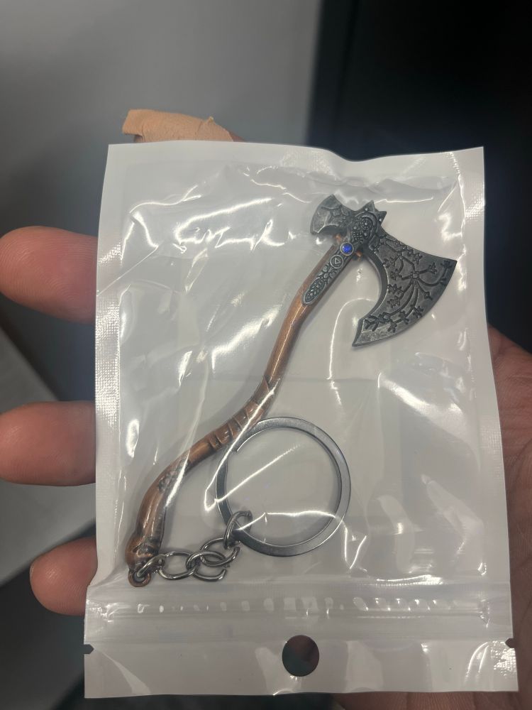 Black man expresses his gratitude for a small simple gift with great meaning. The gift is a replica Axe from the black man’s favorite video game.
The Leviathan Axe from God of War (2018)