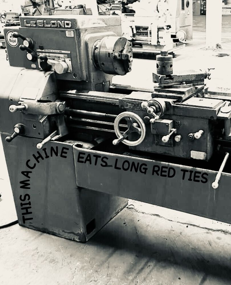 Industrial lathe, waiting to be fed.