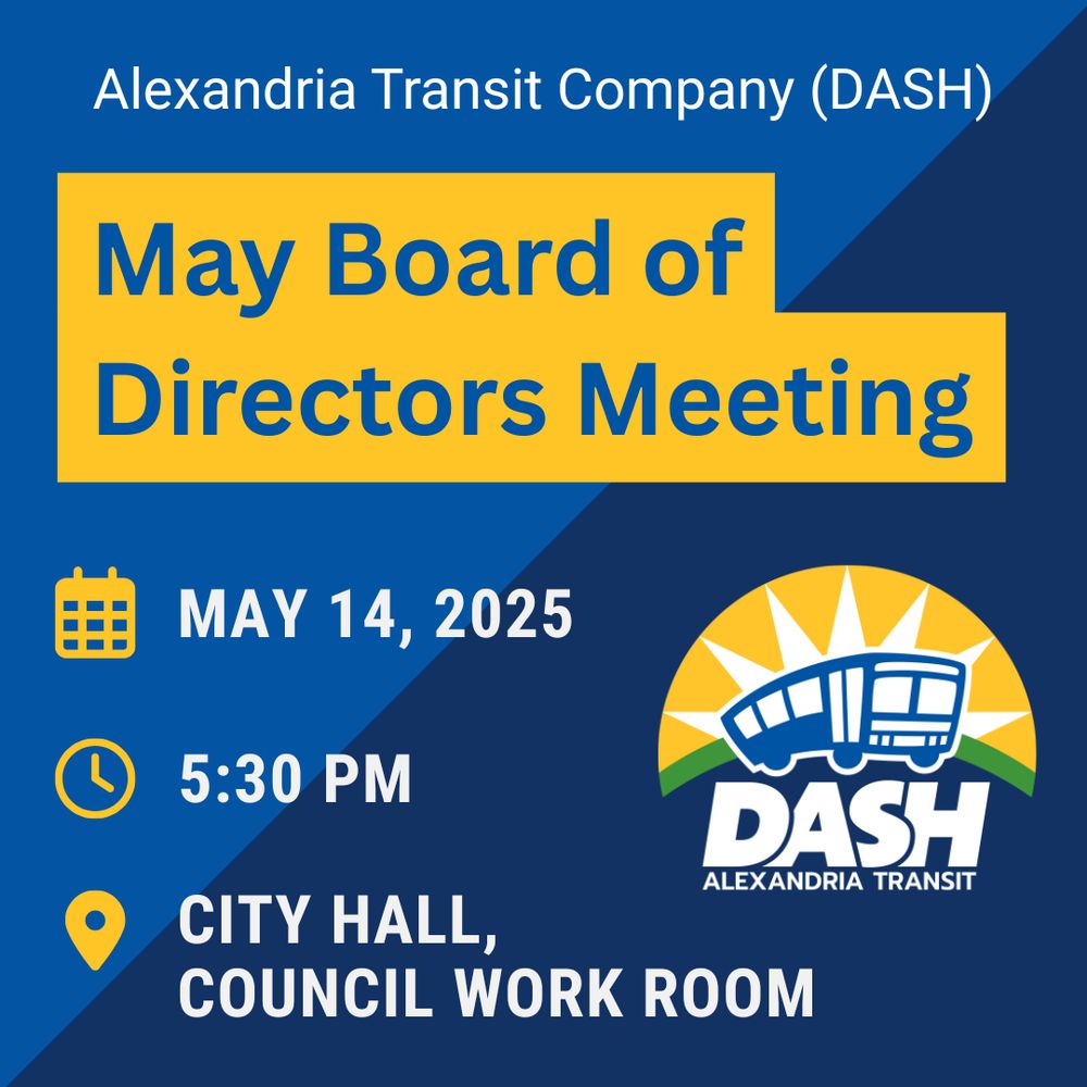 An image with details of the Alexandria Transit Company's May Board of Directors meeting