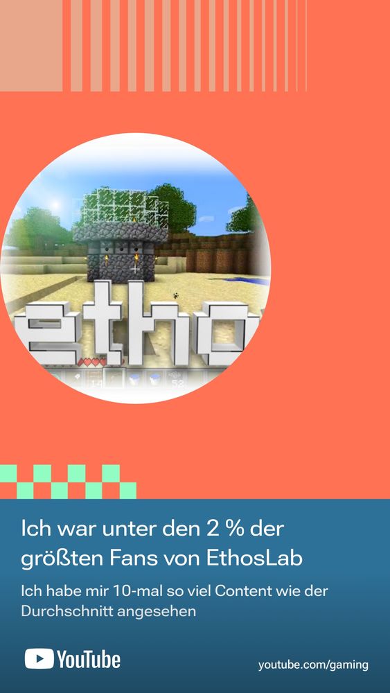 youtube gaming recap Screenshot showing that im in the 2% of Ethoslab fans