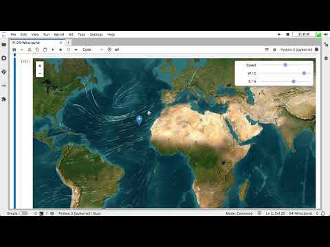 Sonified interactive wind map
