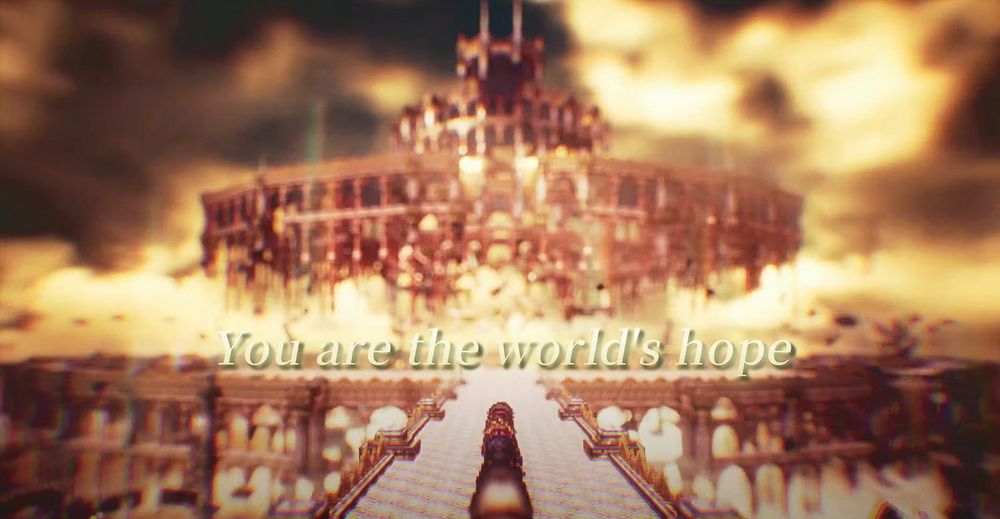 Octopath Traveller 0 screenshot, the amateur post-processing effects make the game look terrible