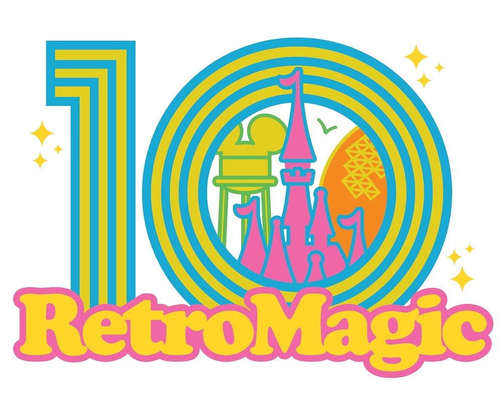 The RetroMagic 10 logo but in funk, kooky colors. 