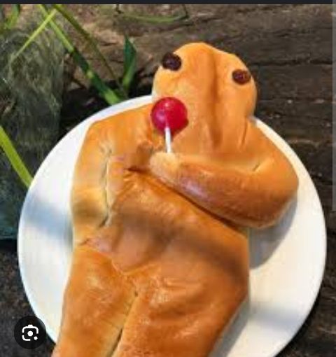 Ein Weckmann mit Lollie