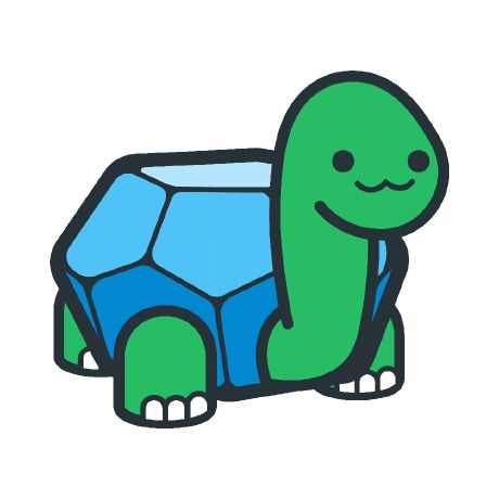 Atuin logo - Turtle with geometric shell