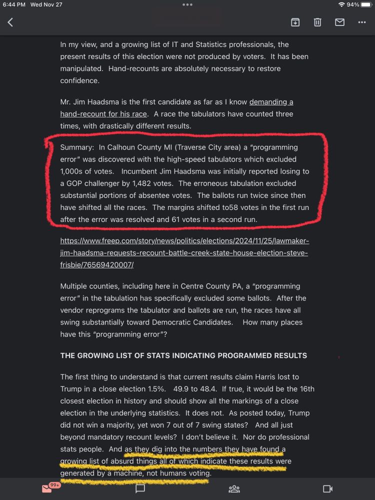 Recount in Michiganyeilds very different results!