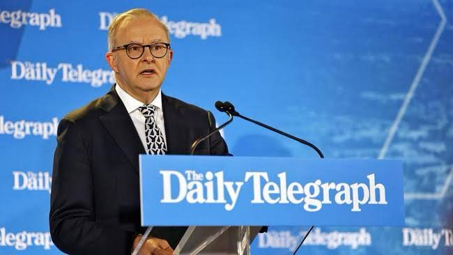 Anthony Albanese at a Daily Telegraph News Corp forum 