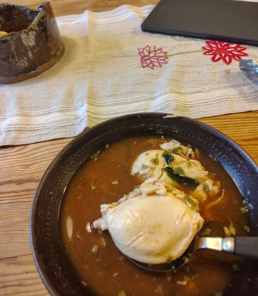 Pocherat ägg i misosoppa!