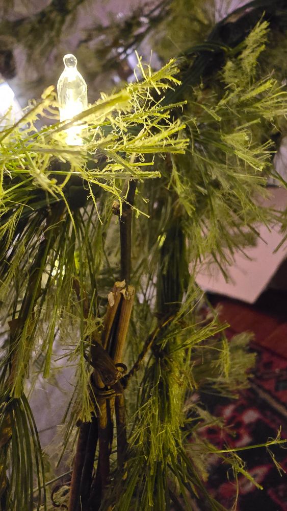 It's that time.  The time I spend the night how to properly connect the confusing unlabeled light strand connectors to light more than 60 percent of the tree. 