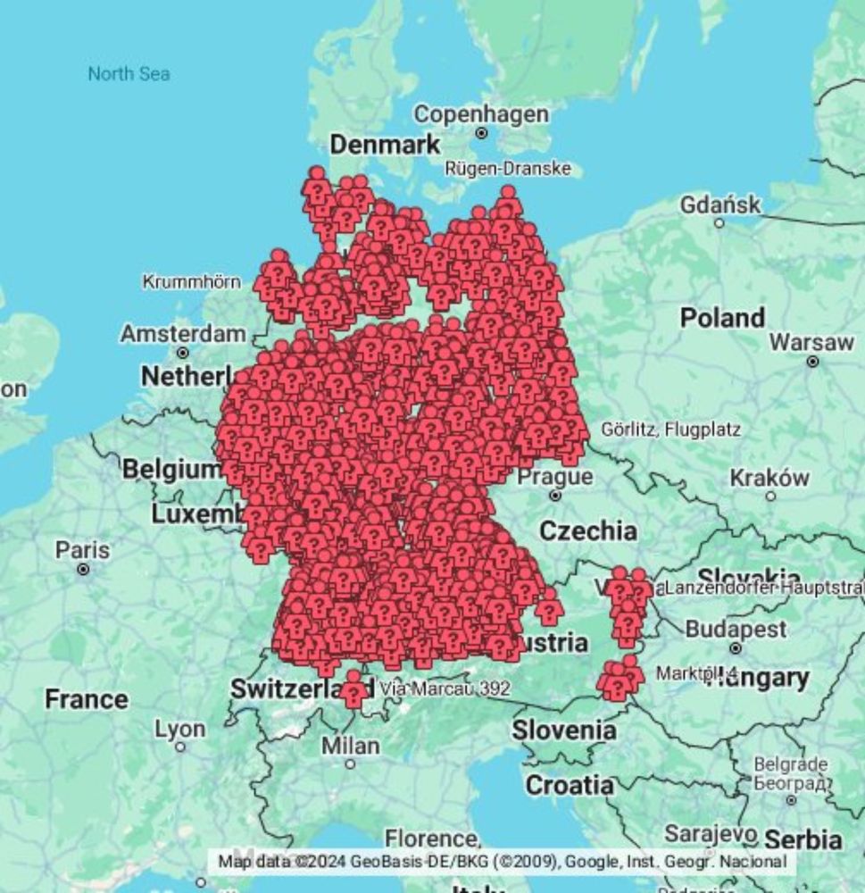 Asylantenheime und Notunterkünfte in Deutschland und seiner Nachbarländer – Google My Maps