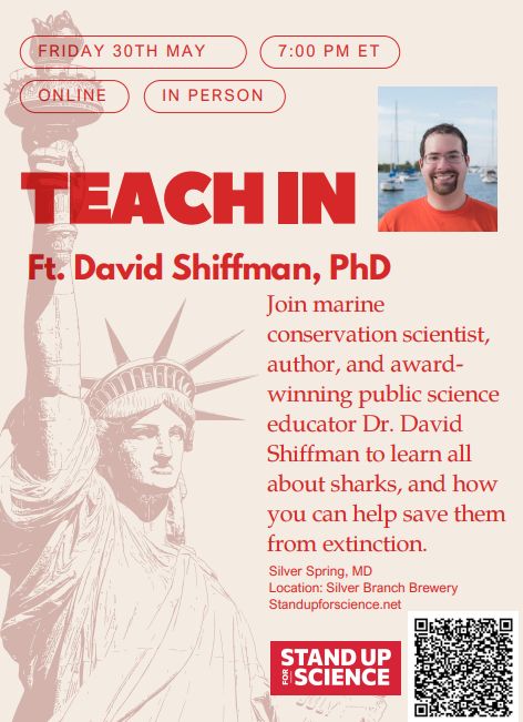 Talk flier including QR code for registration 