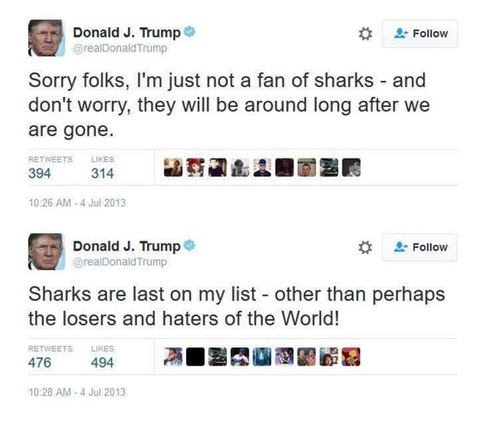 Donald Trump and Sharks: An Annotated Timeline – Southern Fried Science