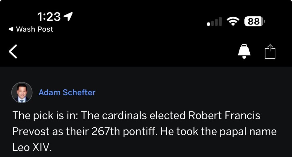 The pick is in: The cardinals elected Robert Francis Prevost as their 267th pontiff. He took the papal name
Leo XIV.