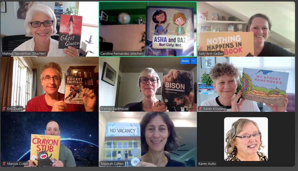 Last @authorsbooking member zoom before summer! Our authors and illustrators are available for in-person and virtual visits to summer camps, libraries, writing retreats and more!

And of course school visits for 2025/2026!
Book an Authors' Booking Service member: https://authorsbooking.com/

Pictured: @mahtab_narsimhan @parentclub @judyannsadler Eric Zweig @franbwrites @marcuscutlerillo  Tziporah Cohen @karenautio 

#kidlit #CanKidLit #authorvisits