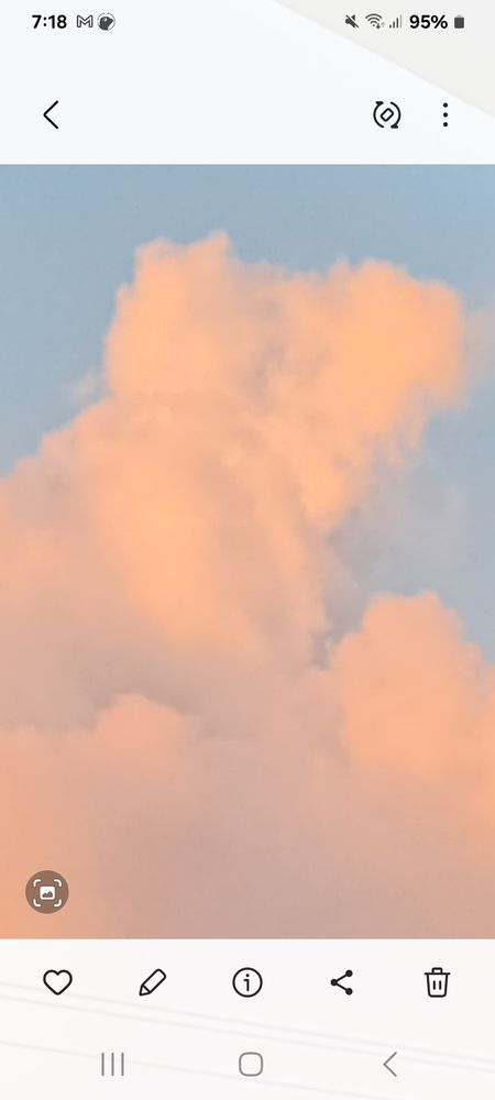 Orange evening clouds due to the setting sun. 