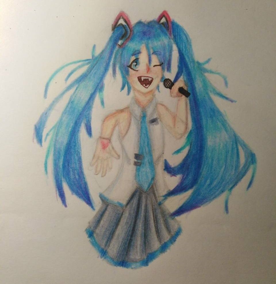 old miku drawing (made somewhere around 2020)