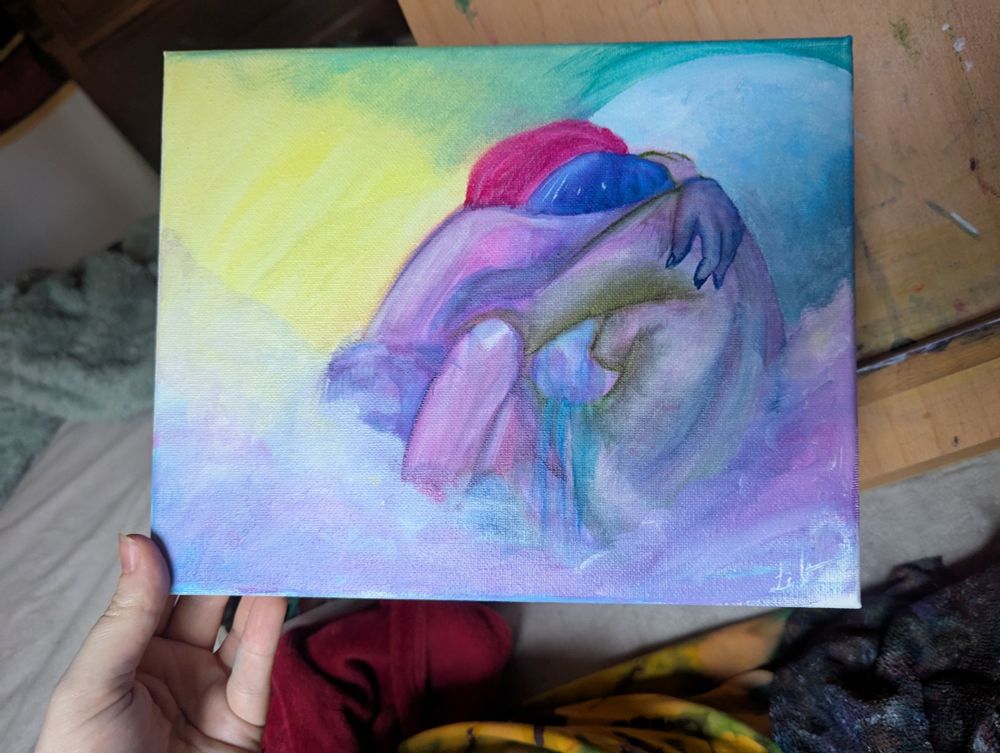 In Her Arms watercolor