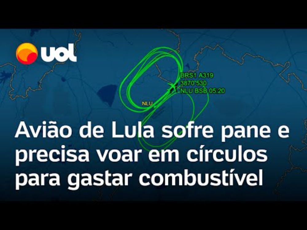 Avião de Lula sofre pane e voa em círculos para gastar combustível e pousar no México