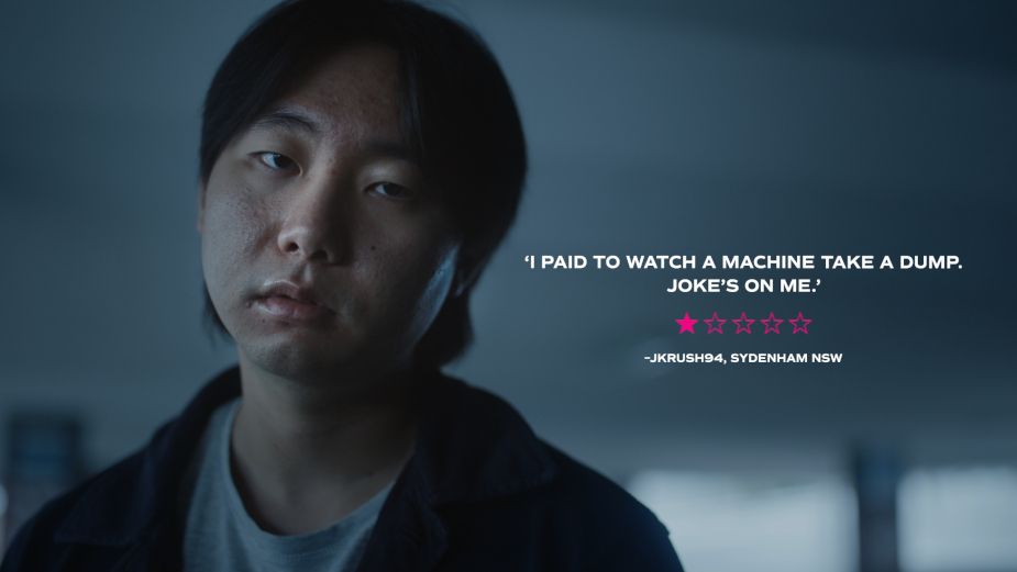 ad for the Museum of Old and New Art featuring a one-star review: 
