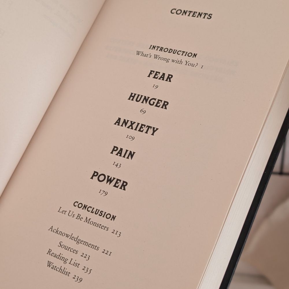 Foto des Inhaltsverzeichnis:
Introduction - what's wrong with you?
Fear
Hunger
Anxiety
Pain
Power
Conclusion - Let Us Be Monsters