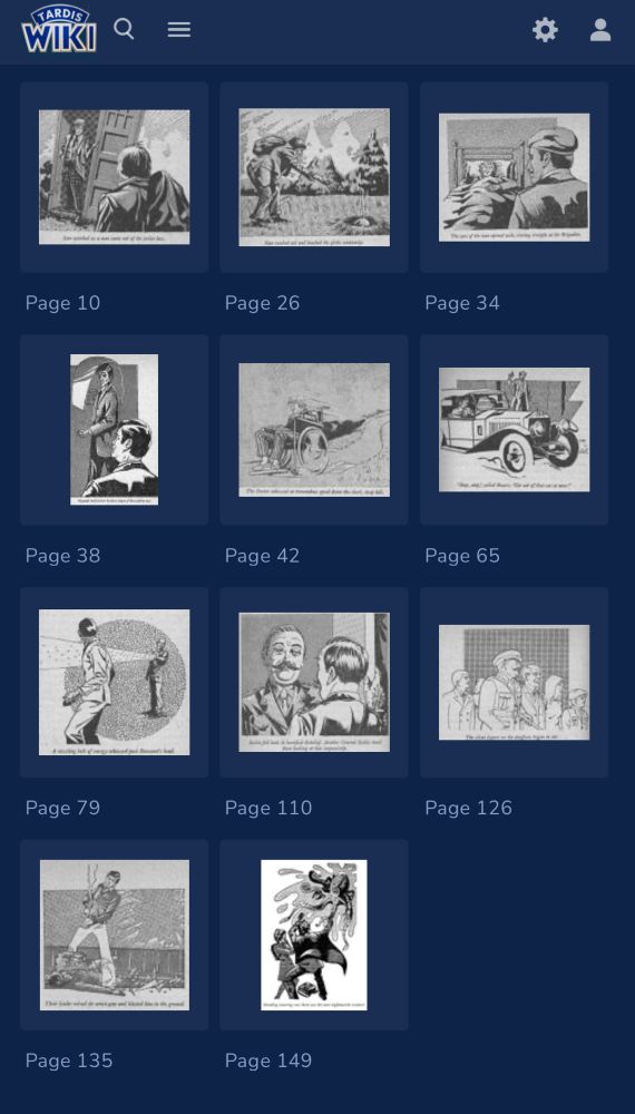 Die elf Illustrationen, Screenshot von der Internetseite tardis.wiki