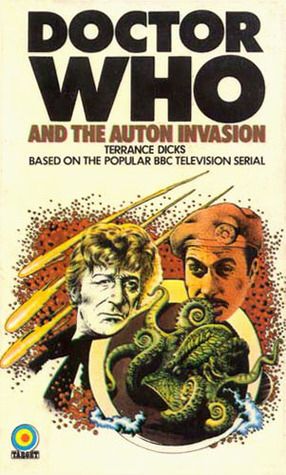 Original-Buchcover von „Doctor Who and the Auton Invasion“, geschrieben von Terrance Dicks