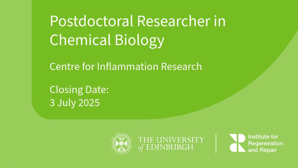 Job opportunity Chemical Biology
Postdoctoral