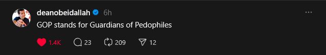 GOP stand for Guardians of Pedophiles