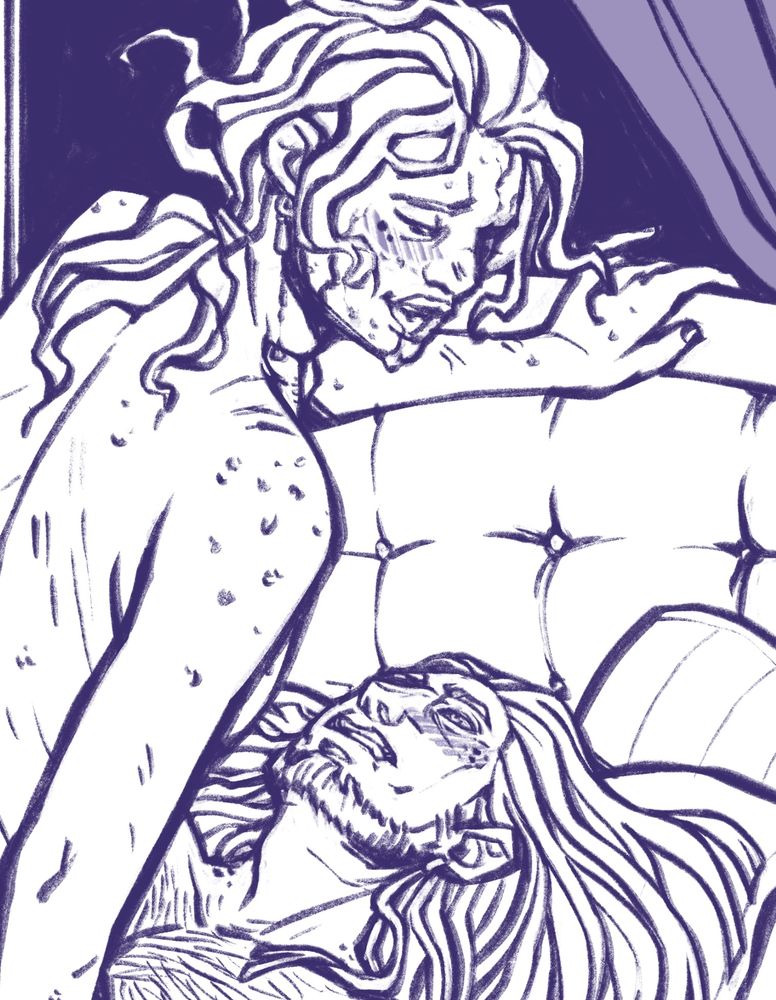 A close up crop of the image in the original post, showing off Gus and Hawthorne’s faces.