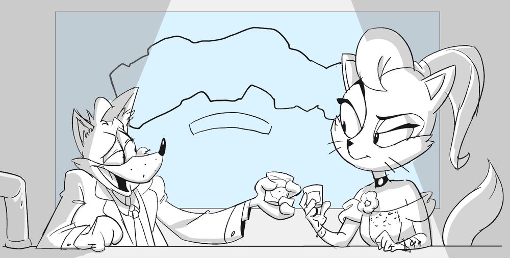 Good spirits make for good friends. Just a fun drawing.