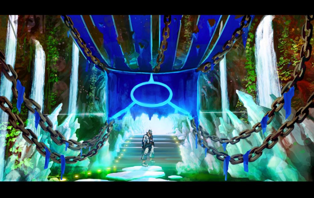 concept art for team aqua's base in ORAS