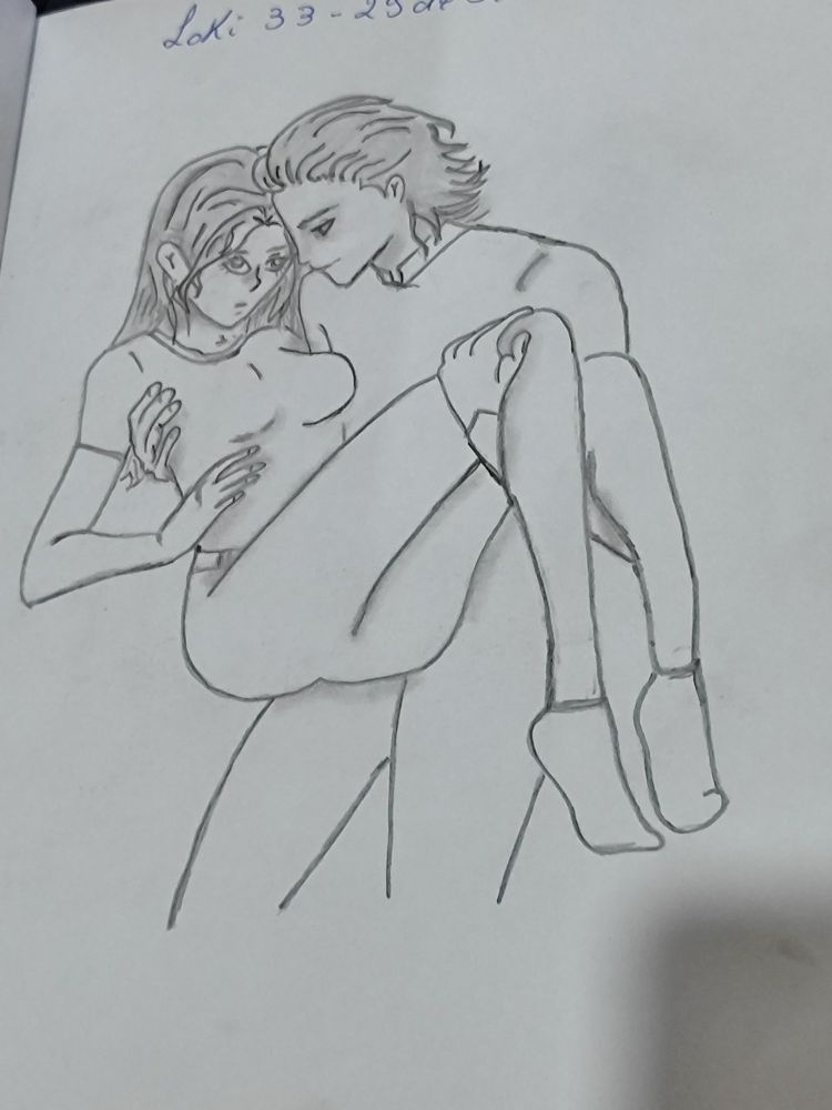 Loki holding girl in his arms