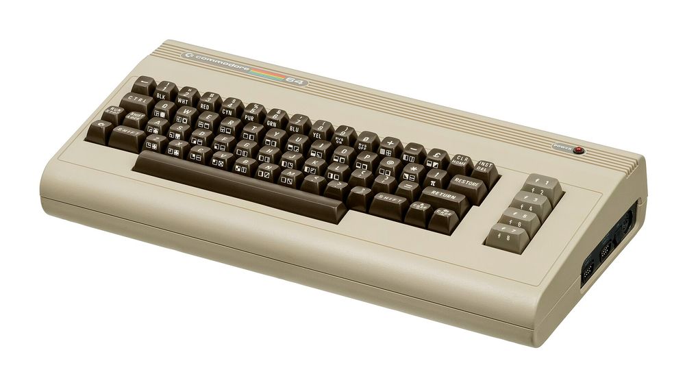 A Commodore 64 computer in all its glory.