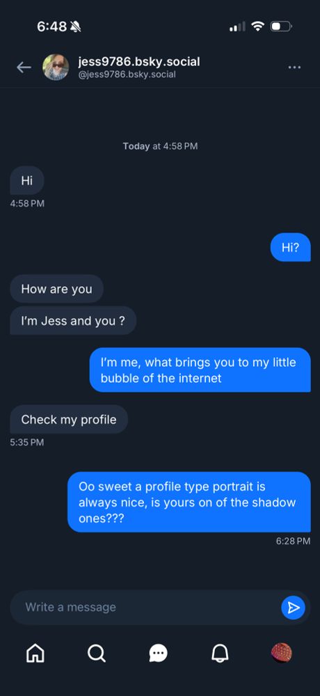 Messing with a spam account in chat 