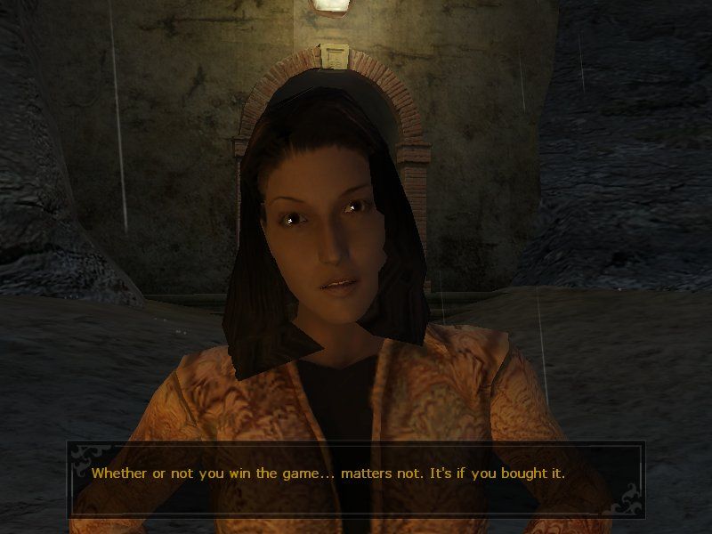 Rosa the Thinblood saying she hopes you actually bought Bloodlines instead of grabbing it off tpb or something