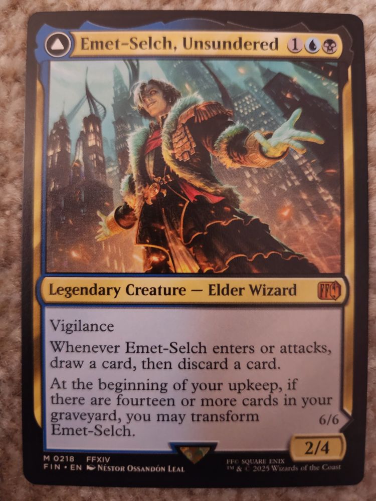 FF x mtg Emet-Selch, Unsundered card