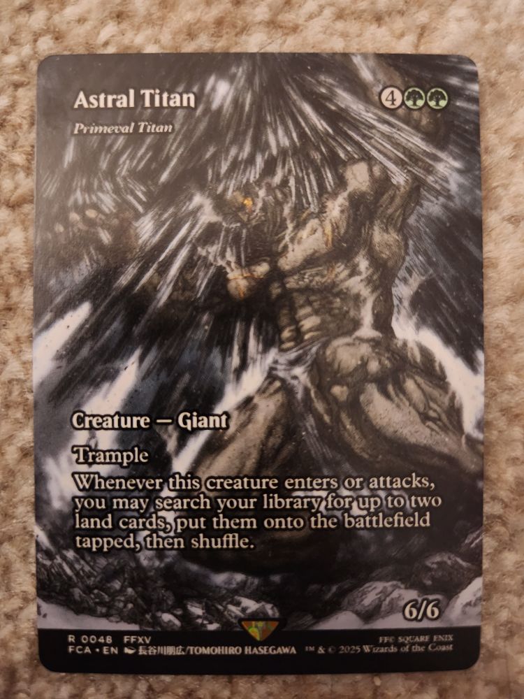 FF x mtg astral titan primeval Titan card
