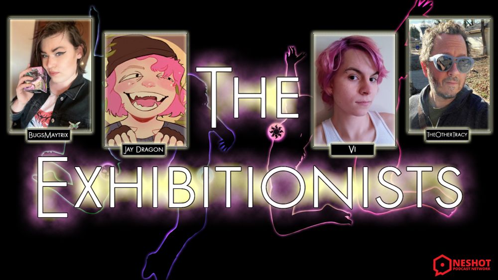 The Exhibitionists logo ft. Bugs, Vi, Jay's pfp, and me!